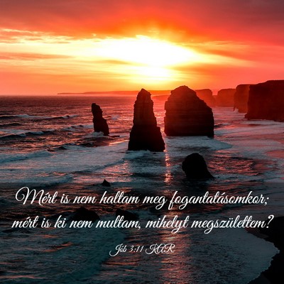 Picture 03 - Jób 3:11 KAR - Mért is nem haltam meg fogantatásomkor; mért - Bible Verse Picture