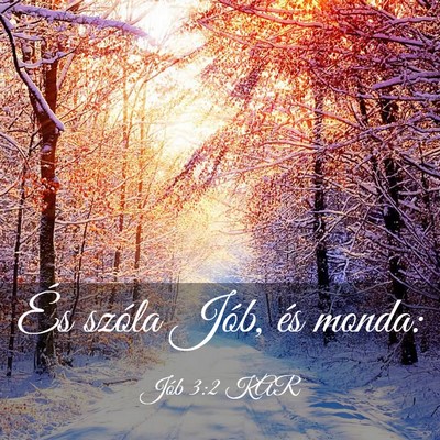 Picture 03 - Jób 3:2 KAR - És szóla Jób, és - Bible Verse Picture
