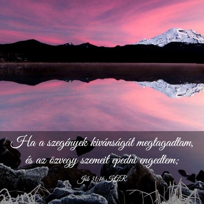 Picture 03 - Jób 31:16 KAR - Ha a szegények kivánságát megtagadtam, és az - Bible Verse Picture
