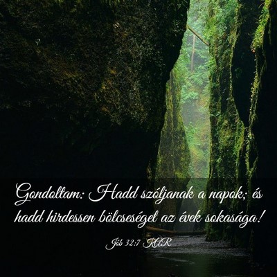 Picture 03 - Jób 32:7 KAR - Gondoltam: Hadd szóljanak a napok; és hadd - Bible Verse Picture
