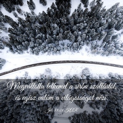 Picture 03 - Jób 33:28 KAR - Megváltotta lelkemet a sírba szállástól, és - Bible Verse Picture