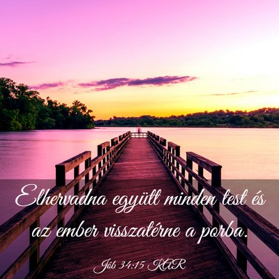 Picture 03 - Jób 34:15 KAR - Elhervadna együtt minden test és az ember - Bible Verse Picture