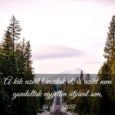 Picture 03 - Jób 34:27 KAR - A kik azért távoztak el, és azért nem - Bible Verse Picture
