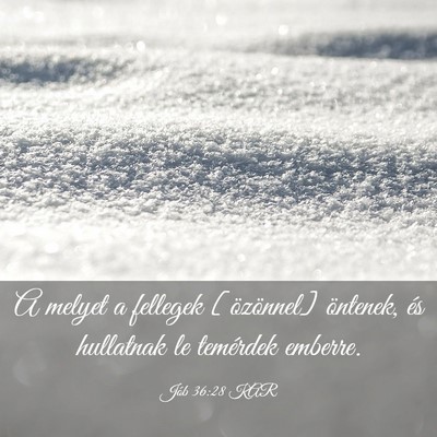 Picture 03 - Jób 36:28 KAR - A melyet a fellegek [özönnel] öntenek, és - Bible Verse Picture