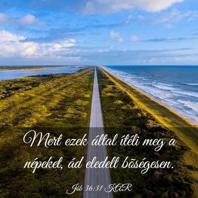 Picture 03 - Jób 36:31 KAR - Mert ezek által ítéli meg a népeket, ád - Bible Verse Picture