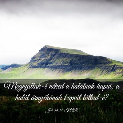 Picture 03 - Jób 38:17 KAR - Megnyíltak-é néked a halálnak kapui; a halál - Bible Verse Picture
