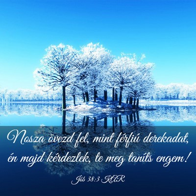 Picture 03 - Jób 38:3 KAR - Nosza övezd fel, mint férfiú derekadat, én - Bible Verse Picture