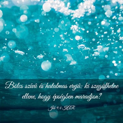 Picture 03 - Jób 9:4 KAR - Bölcs szívû és hatalmas erejû: ki - Bible Verse Picture