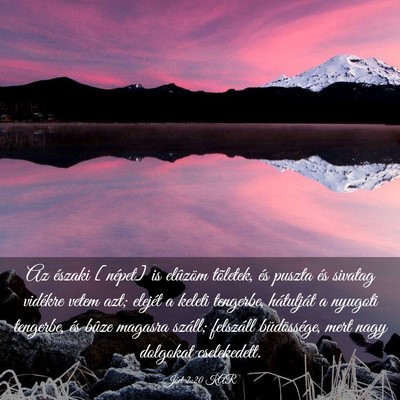 Picture 03 - Jóel 2:20 KAR - Az északi [népet] is elûzöm tõletek, és - Bible Verse Picture