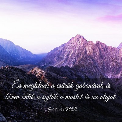 Picture 03 - Jóel 2:24 KAR - És megtelnek a csûrök gabonával, és bõven - Bible Verse Picture