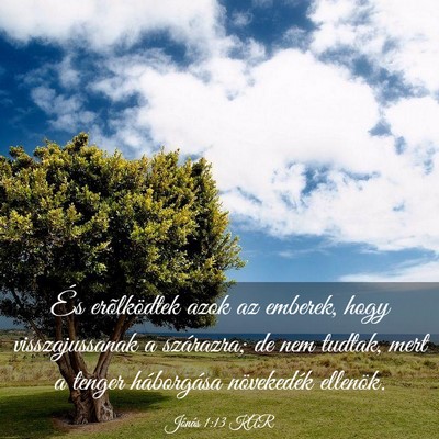 Picture 03 - Jónás 1:13 KAR - És erõlködtek azok az emberek, hogy - Bible Verse Picture