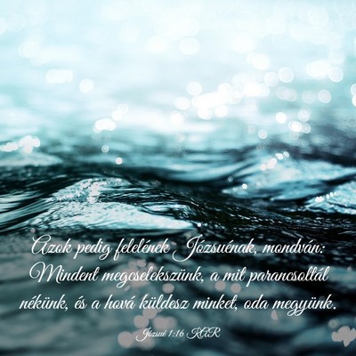 Picture 03 - Józsué 1:16 KAR - Azok pedig felelének Józsuénak, mondván: - Bible Verse Picture
