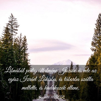 Picture 03 - Józsué 10:31 KAR - Libnából pedig általméne Józsué és vele az - Bible Verse Picture