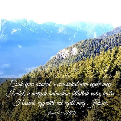 Picture 03 - Józsué 11:13 KAR - Csak épen azokat a városokat nem égeté meg - Bible Verse Picture