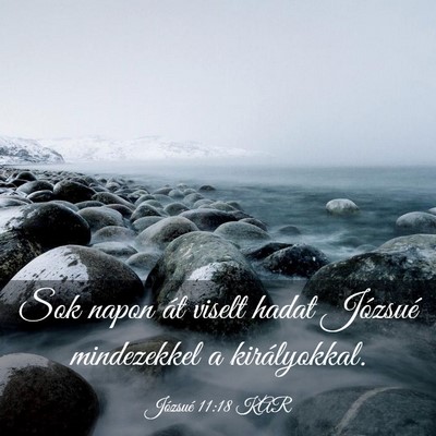 Picture 03 - Józsué 11:18 KAR - Sok napon át viselt hadat Józsué mindezekkel a - Bible Verse Picture