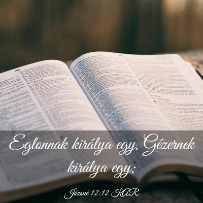 Picture 03 - Józsué 12:12 KAR - Eglonnak királya egy, Gézernek királya - Bible Verse Picture