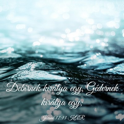 Picture 03 - Józsué 12:13 KAR - Debirnek királya egy, Gédernek királya - Bible Verse Picture