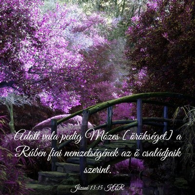 Picture 03 - Józsué 13:15 KAR - Adott vala pedig Mózes [örökséget] a Rúben - Bible Verse Picture