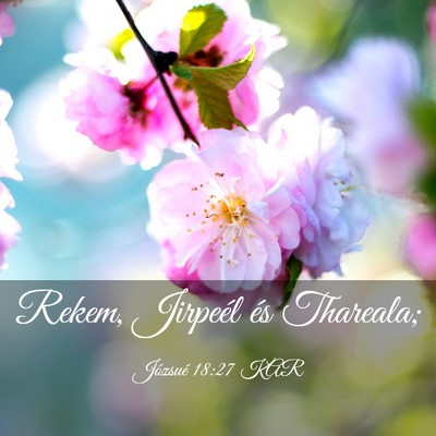 Picture 03 - Józsué 18:27 KAR - Rekem, Jirpeél és - Bible Verse Picture