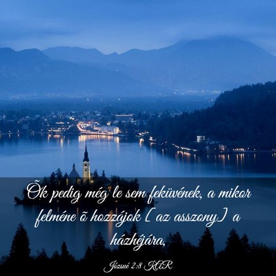 Picture 03 - Józsué 2:8 KAR - Õk pedig még le sem feküvének, a mikor - Bible Verse Picture