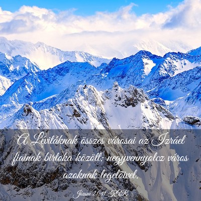 Picture 03 - Józsué 21:41 KAR - A Lévitáknak összes városai az Izráel - Bible Verse Picture