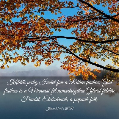 Picture 03 - Józsué 22:13 KAR - Küldék pedig Izráel fiai a Rúben fiaihoz, - Bible Verse Picture