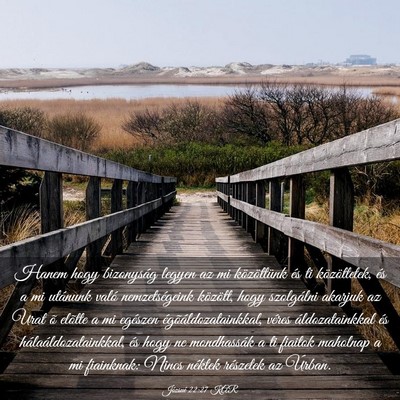 Picture 03 - Józsué 22:27 KAR - Hanem hogy bizonyság legyen az mi közöttünk - Bible Verse Picture