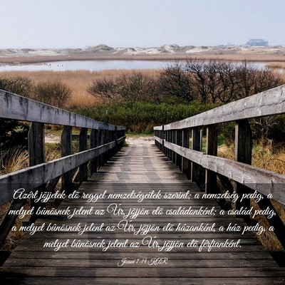 Picture 03 - Józsué 7:14 KAR - Azért jõjjetek elõ reggel nemzetségeitek - Bible Verse Picture