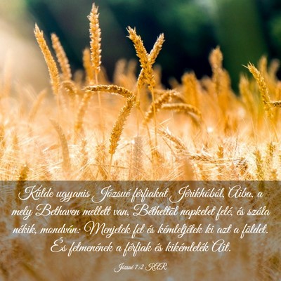 Picture 03 - Józsué 7:2 KAR - Külde ugyanis Józsué férfiakat Jérikhóból, - Bible Verse Picture