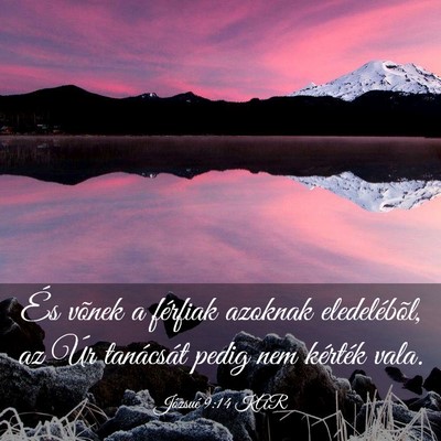 Picture 03 - Józsué 9:14 KAR - És võnek a férfiak azoknak eledelébõl, az - Bible Verse Picture