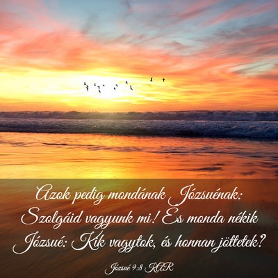 Picture 03 - Józsué 9:8 KAR - Azok pedig mondának Józsuénak: Szolgáid - Bible Verse Picture