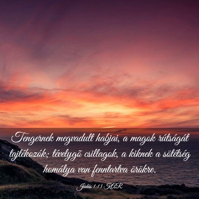 Picture 03 - Júdás 1:13 KAR - Tengernek megvadult habjai, a magok rútságát - Bible Verse Picture
