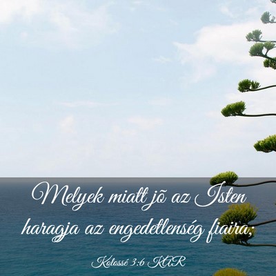 Picture 03 - Kolossé 3:6 KAR - Melyek miatt jõ az Isten haragja az - Bible Verse Picture