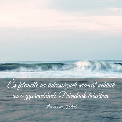 Picture 03 - Lukács 1:69 KAR - És felemelte az üdvösségnek szarvát nékünk - Bible Verse Picture