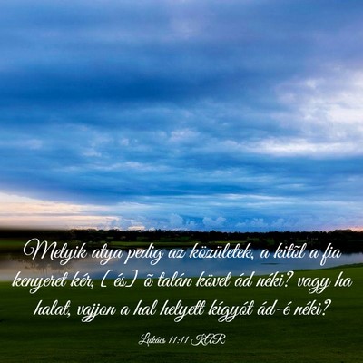 Picture 03 - Lukács 11:11 KAR - Melyik atya pedig az közületek, a kitõl a fia - Bible Verse Picture