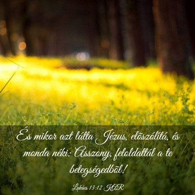 Picture 03 - Lukács 13:12 KAR - És mikor azt látta Jézus, elõszólítá, és - Bible Verse Picture