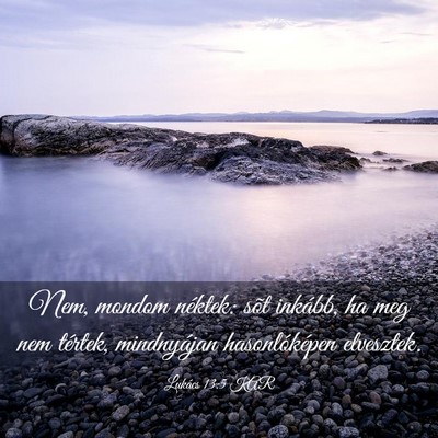 Picture 03 - Lukács 13:5 KAR - Nem, mondom néktek: sõt inkább, ha meg nem - Bible Verse Picture