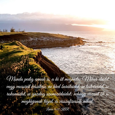 Picture 03 - Lukács 14:12 KAR - Monda pedig annak is, a ki õt meghívta: Mikor - Bible Verse Picture