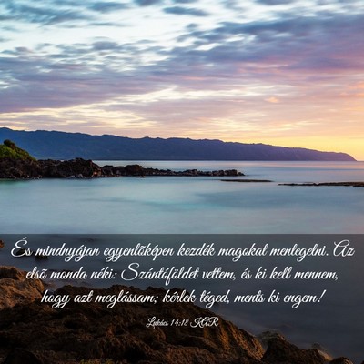 Picture 03 - Lukács 14:18 KAR - És mindnyájan egyenlõképen kezdék magokat - Bible Verse Picture