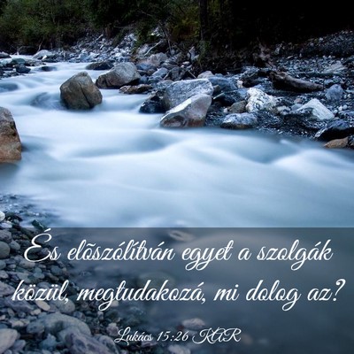 Picture 03 - Lukács 15:26 KAR - És elõszólítván egyet a szolgák közül, - Bible Verse Picture