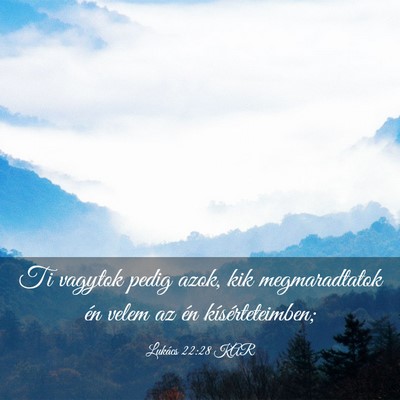 Picture 03 - Lukács 22:28 KAR - Ti vagytok pedig azok, kik megmaradtatok én - Bible Verse Picture
