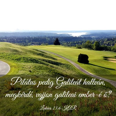 Picture 03 - Lukács 23:6 KAR - Pilátus pedig Galileát hallván, megkérdé, - Bible Verse Picture