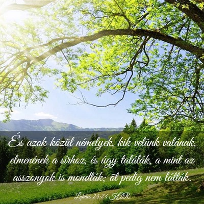 Picture 03 - Lukács 24:24 KAR - És azok közül némelyek, kik velünk valának, - Bible Verse Picture