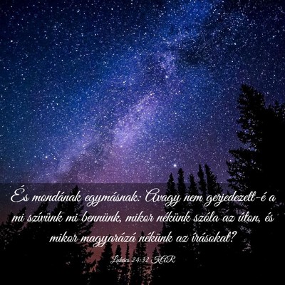 Picture 03 - Lukács 24:32 KAR - És mondának egymásnak: Avagy nem - Bible Verse Picture