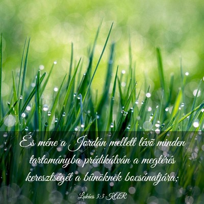 Picture 03 - Lukács 3:3 KAR - És méne a Jordán mellett lévõ minden - Bible Verse Picture