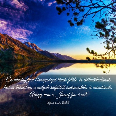 Picture 03 - Lukács 4:22 KAR - És mindnyájan bizonyságot tõnek felõle, és - Bible Verse Picture