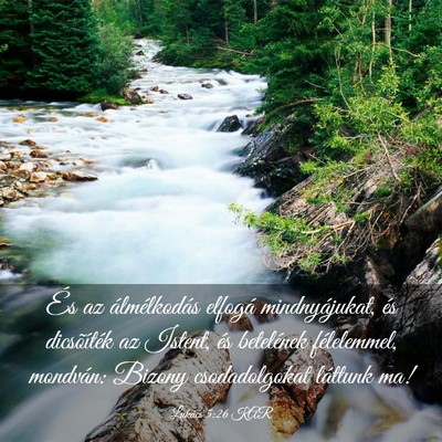 Picture 03 - Lukács 5:26 KAR - És az álmélkodás elfogá mindnyájukat, és - Bible Verse Picture