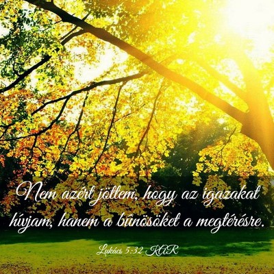 Picture 03 - Lukács 5:32 KAR - Nem azért jöttem, hogy az igazakat hívjam, - Bible Verse Picture
