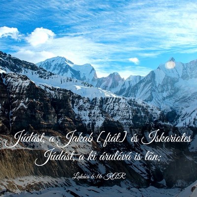 Picture 03 - Lukács 6:16 KAR - Júdást, a Jakab [fiát] és Iskariotes - Bible Verse Picture