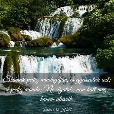Picture 03 - Lukács 8:52 KAR - Sírának pedig mindnyájan, és gyászolák azt; - Bible Verse Picture